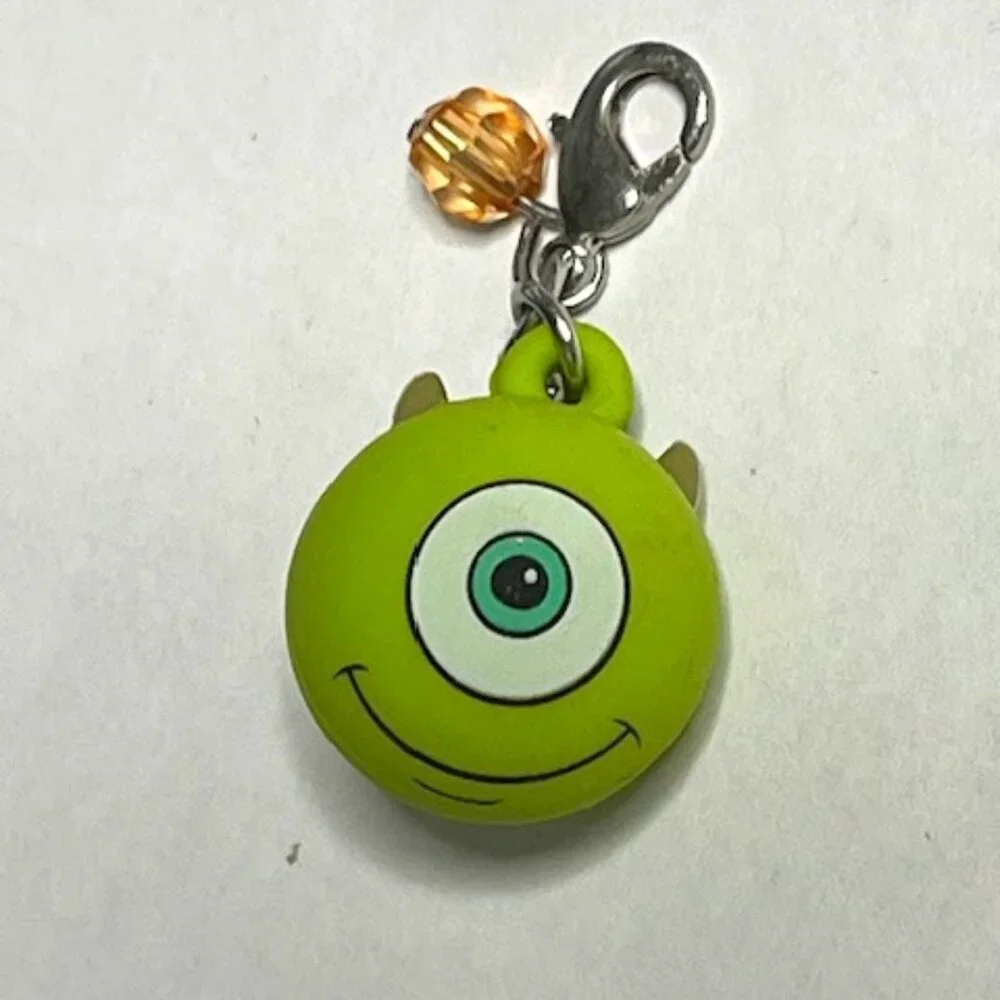 Disney Parks Dangle Charm Monsters Inc Mike Wazowski Rubber Metal